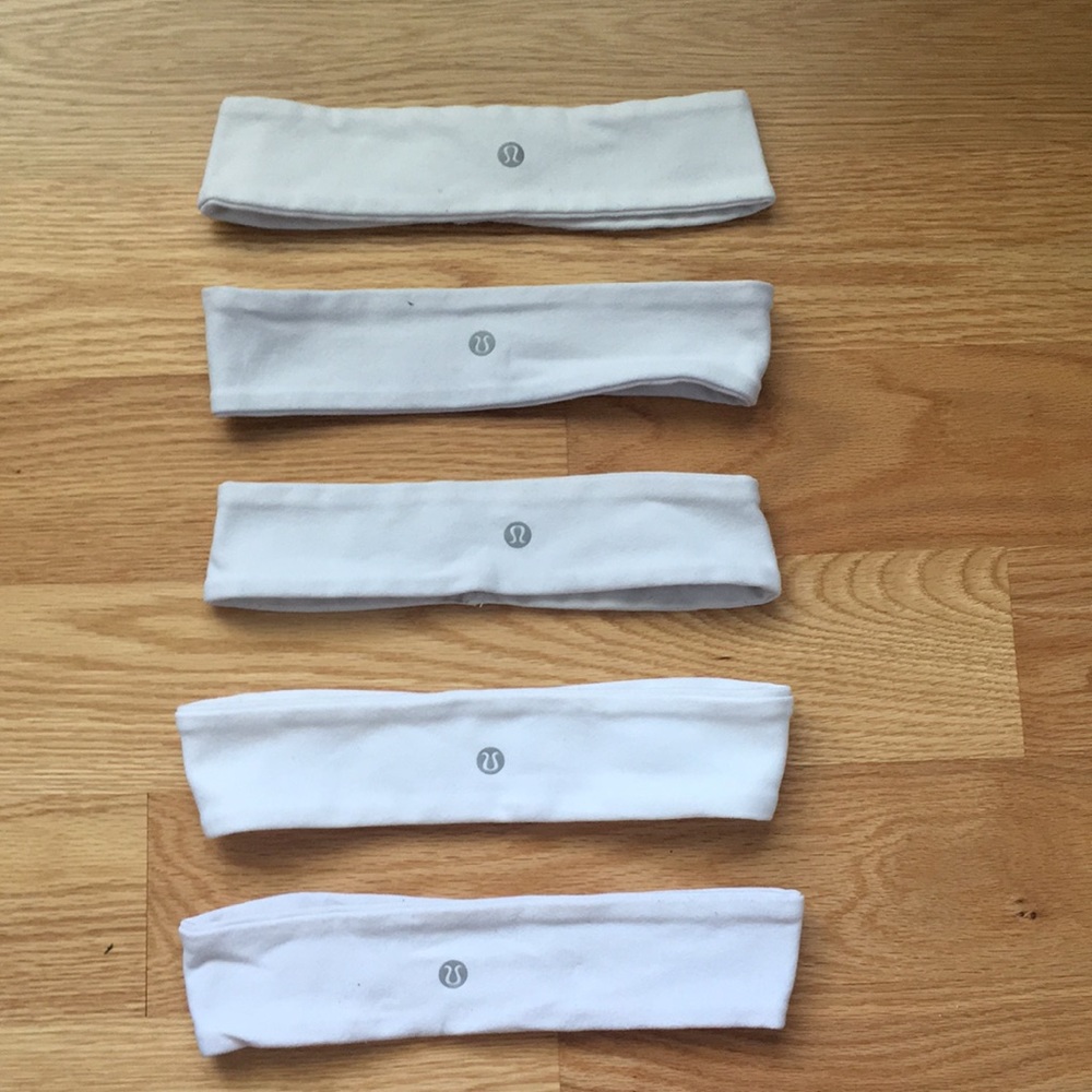 White lulu lemon headbands